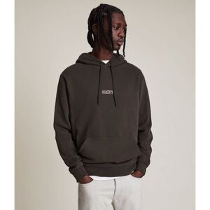 All Saints Opposition OTH Hoody Pullover Hoodie Logo Spellout Charocal Grey Fall